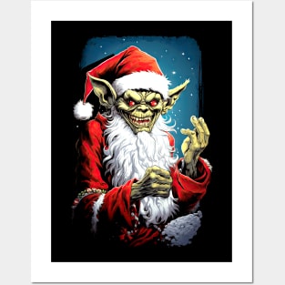 Gremlin Santa Posters and Art